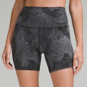 Lululemon Align High Rise 6" Short Stencil Dreams Black Multi Size 12